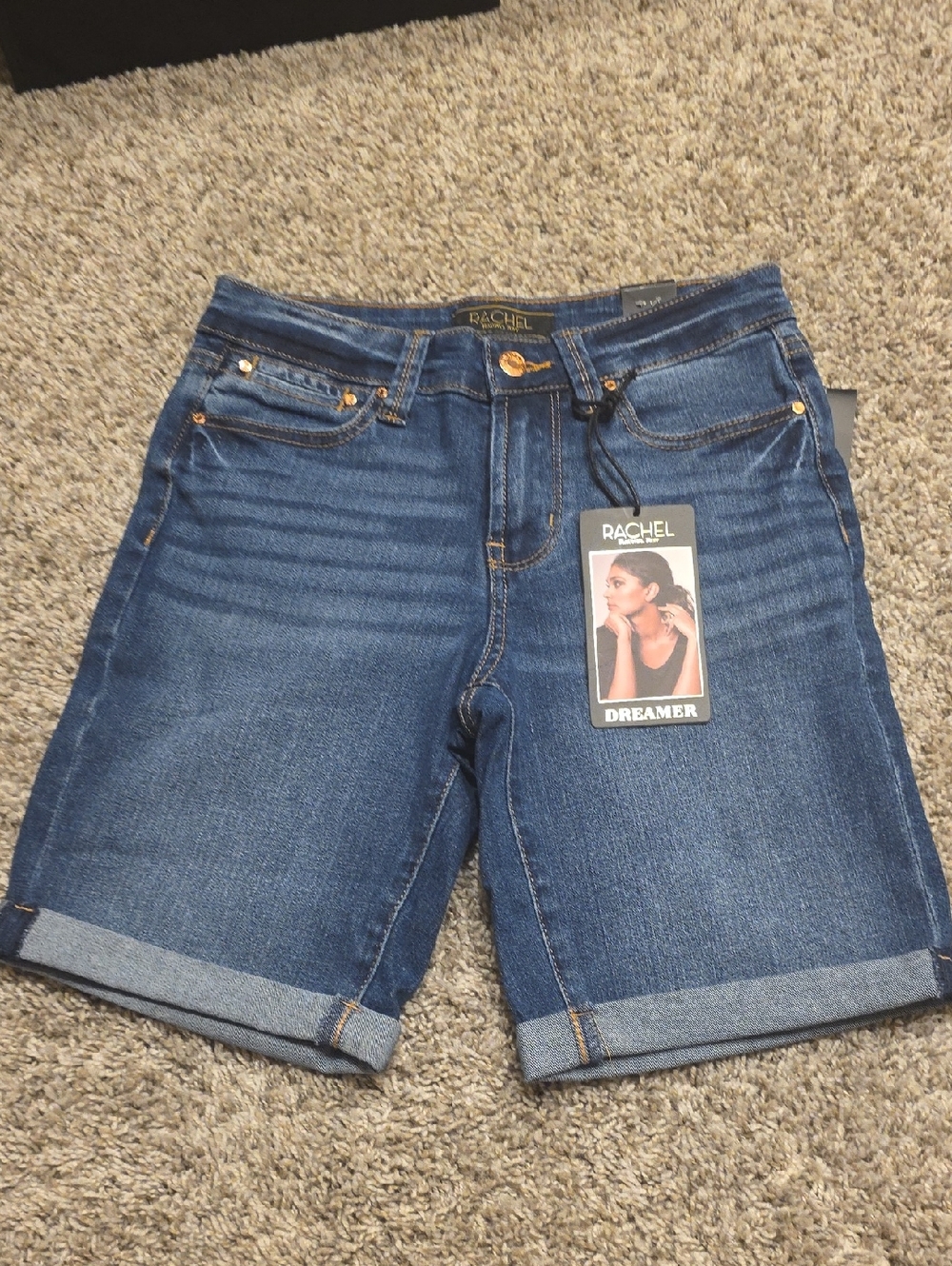 RACHEL Rachel Roy Dark Blue Denim Jean Shorts